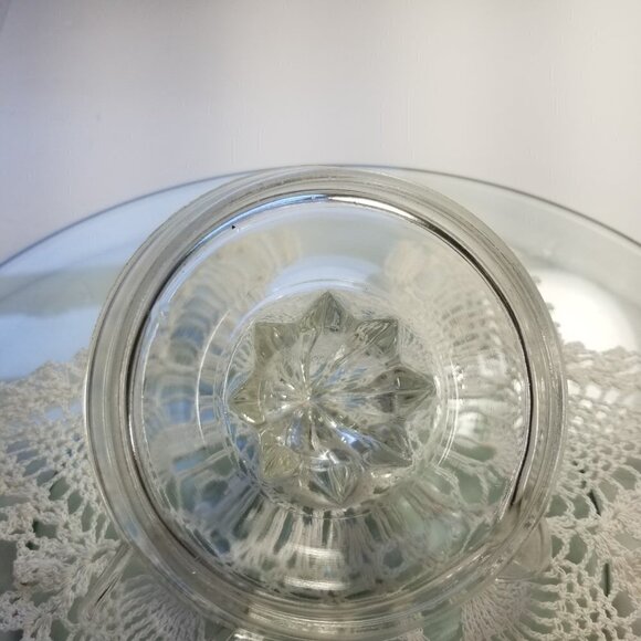 Vintage Juicer Reamer Small Clear Glass Flat Thumb Rest For Citrus Barware (L13) - Picture 8 of 12
